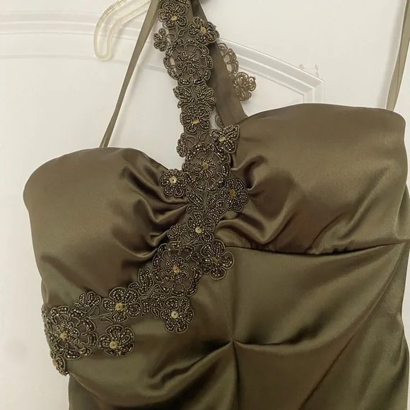 Cache Olive Green Prom Dress - Picture 10 of 11